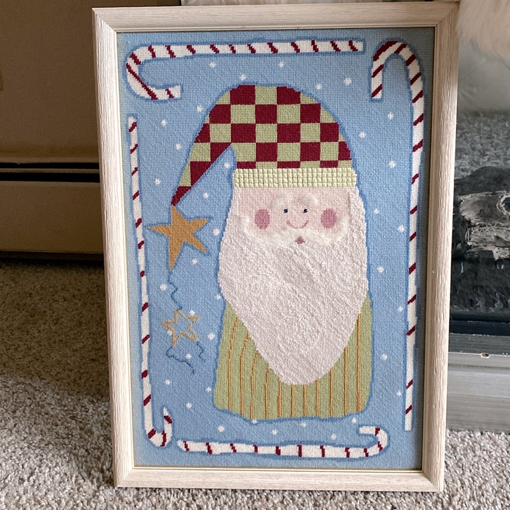 Hand stitched frame picture